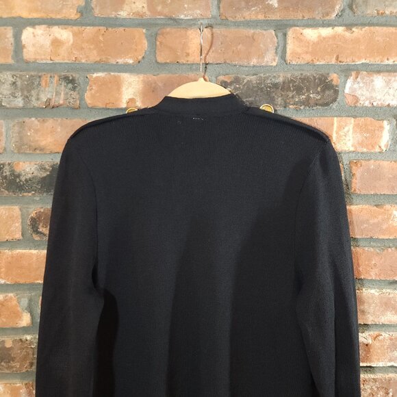 St. John Black Santana Knit Longline Open-front Cardigan Quiet Luxury Women's S - Picture 5 of 6